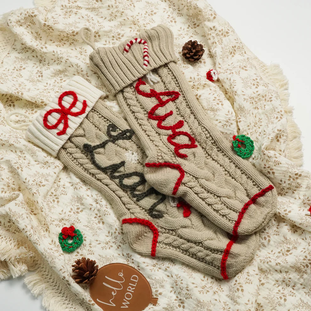Custom Name KnittedXMAS Stockings
