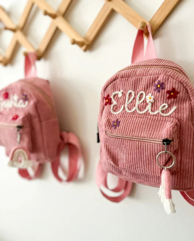 Hand embroidered kidsmini backpack