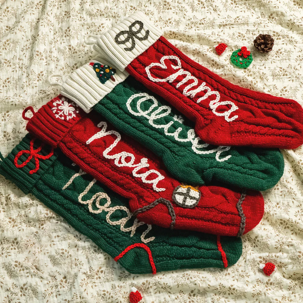 Custom Name KnittedXMAS Stockings