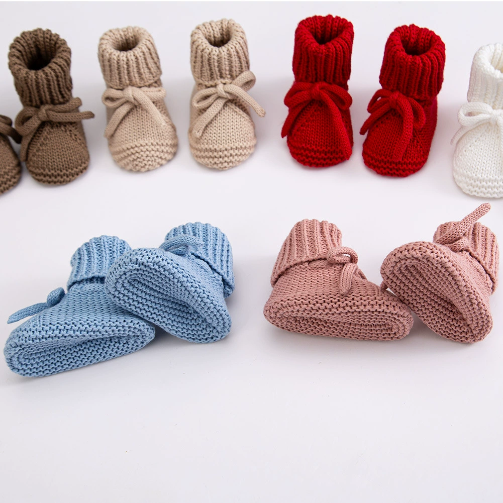Baby knitted crawling socks