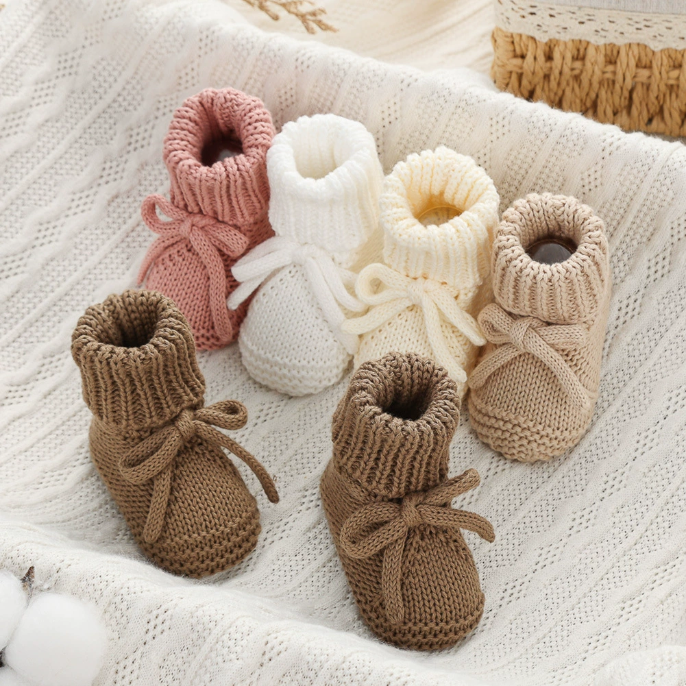 Baby knitted crawling socks
