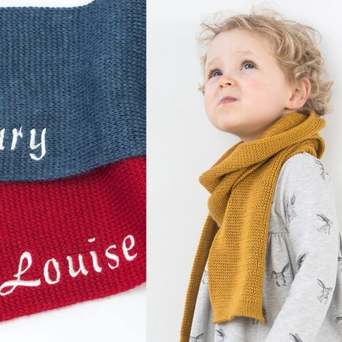 Baby Embroidered Scarf