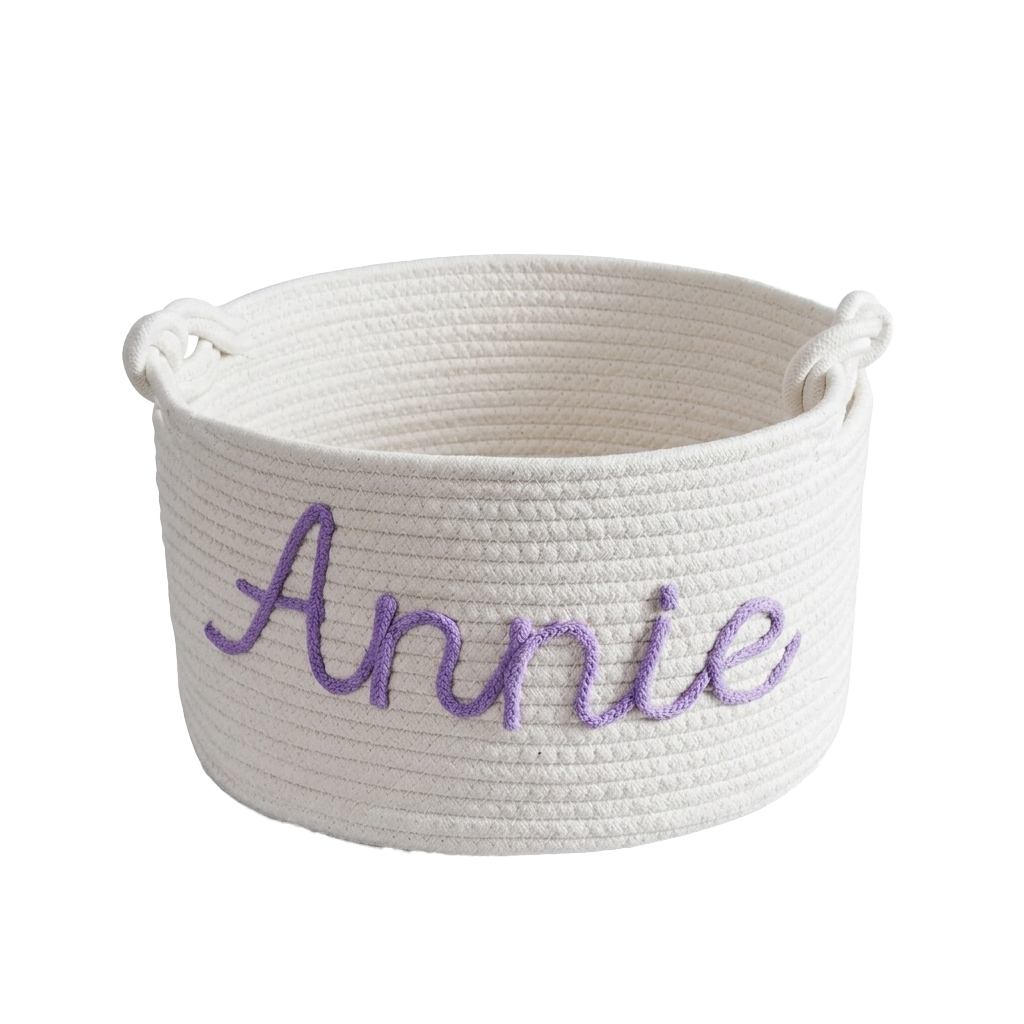 Cotton rope woven storage basket