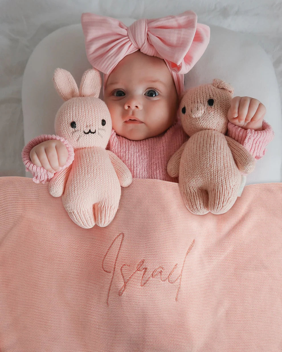 Hand-knitted custom baby blankets