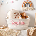 Cotton rope woven storage basket
